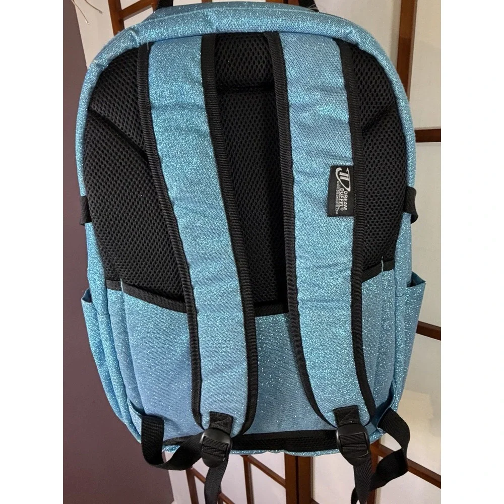 Dream Duffel Blue Glitter Backpack Cheer Dance Full Size